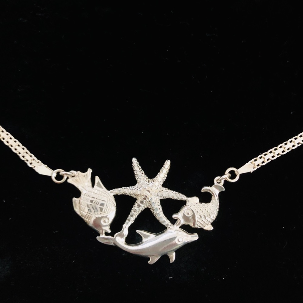 Sterling silver Sea Life necklace.